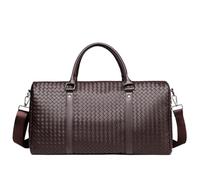 Mochilas Gimnasio Portatrajes De 17 Pulgadas para Viajes, Bolso De Fin De Semana, Bolso De Viaje De Cuero PU para Hombres, Deportes De Gimnasio Bolsa Gym Hombre(Bruin)