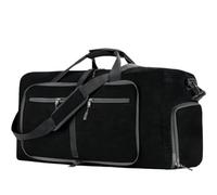 Mochilas Gimnasio Portatrajes De 24 Pulgadas con Compartimento para Zapatos, 2 En 1 Bolsos Colgantes para El Fin De Semana del Traje De Maleta Bolsa Gym Hombre(Black)