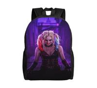 Mochilas Harley Quinn para niños y niñas, bolsas para portátil de dibujos animados, mochila ligera y