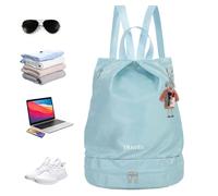 Mochilas húmedas y secas, mochila de secado húmedo, ligera para gimnasio, natación, camping, etc, azul, S