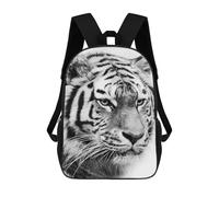 Mochilas Infantiles De 17 Pulgadas Tiger Face Black And White Mochila Escolar Impresa En 3D Para Niños Mochilas De Viaje De Moda Para Niños Y Estudiantes