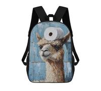 Mochilas Infantiles Impresas En 3D Alpaca with Toilet Paper on Head-2 Mochilas Mochilas De Moda Casual Mochila De Día Bonitas Bolsas De Viaje Mochila Casual Para Exteriores Para Niño Y Niña