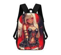 Mochilas Infantiles Impresas En 3D Angel with Red And White Hair Mochilas Mochilas De Moda Casual Mochila De Día Bonitas Bolsas De Viaje Mochila Casual Para Exteriores Para Niño Y Niña
