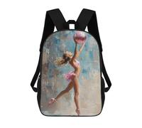 Mochilas Infantiles Impresas En 3D Ballerina with Pink Ball Painting Gymnast in Motion with Pink Ball Mochila Escolar Infantil Linda Mochila Informal Para Exteriores Para Niños Estudiantes De Secunda