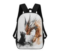 Mochilas Infantiles Impresas En 3D Dragon And Kitten Mochilas Mochilas De Moda Casual Mochila De Día Bonitas Bolsas De Viaje Mochila Casual Para Exteriores Para Niño Y Niña