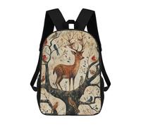 Mochilas Infantiles Impresas En 3D Forest Harmony Deer And Birds Mochilas Mochilas De Moda Casual Mochila De Día Bonitas Bolsas De Viaje Mochila Casual Para Exteriores Para Niño Y Niña