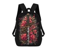 Mochilas Infantiles Impresas En 3D Japanese Sword with Dragon And Flowers Mochilas Mochilas De Moda Casual Mochila De Día Bonitas Bolsas De Viaje Mochila Casual Para Exteriores Para Niño Y Niña