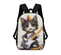 Mochilas Infantiles Impresas En 3D Kitten Playing Guitar Art Print -1 Mochilas Mochilas De Moda Casual Mochila De Día Bonitas Bolsas De Viaje Mochila Casual Para Exteriores Para Niño Y Niña