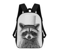 Mochilas Infantiles Impresas En 3D Raccoon with Toilet Paper Roll Hat Mochilas Mochilas De Moda Casual Mochila De Día Bonitas Bolsas De Viaje Mochila Casual Para Exteriores Para Niño Y Niña