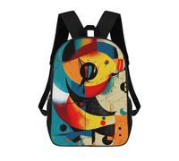 Mochilas Infantiles Impresas En 3D Solar Orbit - Cosmic Abstract Geometry in Cyan, Vermillion, And Gold Mochila Escolar Infantil Linda Mochila Informal Para Exteriores Para Niños Estudiantes De Secund