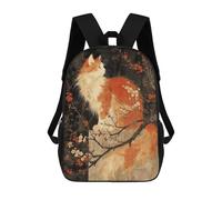 Mochilas Infantiles Impresas En 3D Vintage Art of A Japan Cat with Cherry Blossom Mochila Escolar Infantil Linda Mochila Informal Para Exteriores Para Niños Estudiantes De Secundaria 17inch