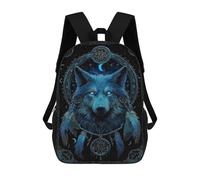 Mochilas Infantiles Impresas En 3D Wolf Dreamcatcher Wall Art Print-1 Mochilas Mochilas De Moda Casual Mochila De Día Bonitas Bolsas De Viaje Mochila Casual Para Exteriores Para Niño Y Niña