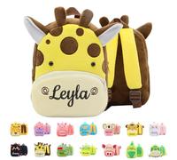 Mochilas Infantiles Personalizadas, Mochila Individual Para Niños Niñas Guarderia con Nombre y Diseño,Nombre Bordado para Regalos de Vuelta al cole-15 Estilos de Mochilas Escolares de Animales#12
