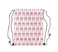 Mochilas Lazo Rojo Lindo Lazo Y Rayas Kawaii Guardarla Mochila Gym Unisex Bolsa Cincha para Playa Vacaciones Acampada 39X46Cm