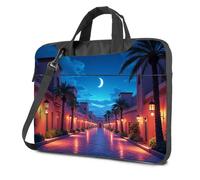 Mochilas para laptop Night Walk In The Palm-Lined Street Laptop Bag Carry On Mochila para laptop de 16 pulgadas, Color, 26x36cm