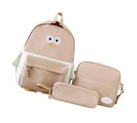 Mochilas para niñas, 3 piezas, mochila escolar para niños y adolescentes con bolsa de hombro, estuches para lápices, bonitas mochilas de viaje para la escuela, Caqui de tres piezas, 31*13*39cm