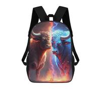 Mochilas Para Niños 17inch Mochila Electric Bull Vs. Fire Bull Energy Clash Mochila Impresa En 3D Para La Escuela Mochila De Moda Mochilas De Viaje Mochilas Escolares Para La Escuela O Para Viajar
