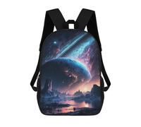 Mochilas Para Niños 17inch Mochila Galactic Reflections Alien Landscape Mochila Impresa En 3D Para La Escuela Mochila De Moda Mochilas De Viaje Mochilas Escolares Para La Escuela O Para Viajar