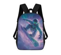 Mochilas Para Niños 17inch Mochila Galactic Snowboarding Adventure -2 Mochila Impresa En 3D Para La Escuela Mochila De Moda Mochilas De Viaje Mochilas Escolares Para La Escuela O Para Viajar