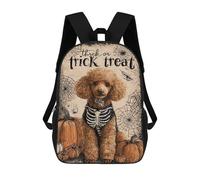 Mochilas Para Niños 17inch Mochila Halloween Poodle Skeleton Costume-1 Mochila Impresa En 3D Para La Escuela Mochila De Moda Mochilas De Viaje Mochilas Escolares Para La Escuela O Para Viajar