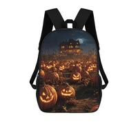 Mochilas Para Niños 17inch Mochila Halloween Pumpkin Field with Haunted House Mochila Impresa En 3D Para La Escuela Mochila De Moda Mochilas De Viaje Mochilas Escolares Para La Escuela O Para Viajar