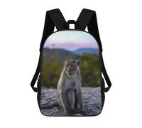 Mochilas Para Niños 17inch Mochila Monkey on A Mountaintop Mochila Impresa En 3D Para La Escuela Mochila De Moda Mochilas De Viaje Mochilas Escolares Para La Escuela O Para Viajar