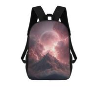 Mochilas Para Niños 17inch Mochila Thunderstorm Mountain with Full Moon Mochila Impresa En 3D Para La Escuela Mochila De Moda Mochilas De Viaje Mochilas Escolares Para La Escuela O Para Viajar