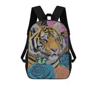 Mochilas Para Niños 17inch Mochila Tiger with Butterfly And Flowers Mochila Impresa En 3D Para La Escuela Mochila De Moda Mochilas De Viaje Mochilas Escolares Para La Escuela O Para Viajar