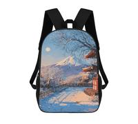 Mochilas Para Niños 17inch Mochila Winter Scene with Snow-Covered Trees Mochila Impresa En 3D Para La Escuela Mochila De Moda Mochilas De Viaje Mochilas Escolares Para La Escuela O Para Viajar