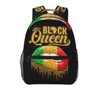 Mochilas para Niños Antirrobo Mochila Escolar Infantil Orgullo de la historia negra de Qu-Een negro del decimonoveno de junio Portátil Bolsa para la Escuela para NiñAs Deportes Viajes 29X40cm