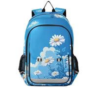 Mochilas para niños de 8 a 12 años: mochilas casuales para niños en varios colores - Blue Daisy Hello Sunshine Bloom Spring