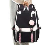 Mochilas para ordenador portátil para niñas - Estudiantes universitarios Bookbag al aire libre Daypack con carga USB Mochilas de viaje | 27L Mochila Mochila Campus Ocio Daypacks Facyn