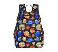 Mochilas para portátil con diseño de planetas, sistema solar, Mercurio, Venus y la Tierra, mochila de viaje, mochila deportiva, bolso de hombro ligero, bolsos de trabajo grandes con múltiples bolsillo