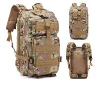 Mochilas tácticas militares de 30 litros de capacidad Molle Army Assault Utility Pack 3 Day Bug Out Bag Senderismo Treeking Camuflaje Caza - 23 x 25 x 45 cm, CP, M, Táctico