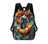 Mochilas The Birth of Venus - Cubist Minimalist Vision - Vibrant Masterpiece Inspired by Sandro Botticelli Mochila Escolar Para Niños Mochila Escolar Impresa En 3D Para Niños Estudiantes De Primaria Y