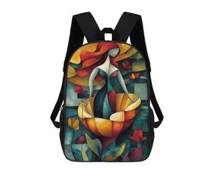Mochilas The Birth of Venus - Cubist Minimalist Vision - Vibrant Masterpiece Inspired by Sandro Botticelli Mochila Escolar Para Niños Mochila Escolar Impresa En 3D Para Niños Estudiantes De Primaria Y