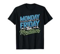 Mochilero De Fin Semana Lunes Viernes Montañas Oficina Al Camiseta