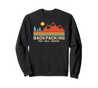 Mochilero Retro - Pack Walk Descubre para Senderismo Sudadera