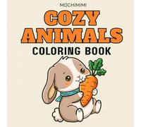 MochiMimi Cozy Animals Coloring Book: 25 Cute and Simple Kawaii Animal Coloring Pages for Relaxation