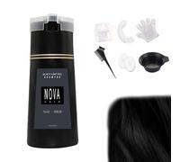 MOCIUN Nova Hair Instant Dye Shampoo, Trynova Hair Shampoo for Women and Men (Black), Amoniaco Libre, Negro