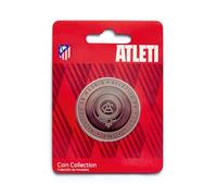 MOCIWORLD - Atlético de Madrid - Moneda edición Especial con el Escudo Antiguo y Escudo Nuevo Grabado - Coleccionable - Bronce - Producto Oficial