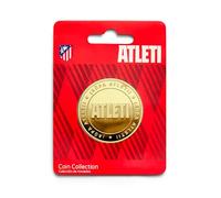 MOCIWORLD - Atlético de Madrid - Moneda edición Especial con Escudo e inscripción Atleti - Coleccionable - Dorada - Producto Oficial