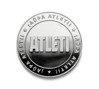 MOCIWORLD Atlético de Madrid - Moneda edición Especial con Escudo e inscripción Atleti - Coleccionable - Plateada - Producto Oficial
