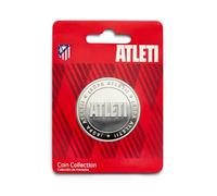 MOCIWORLD - Atlético de Madrid - Moneda edición Especial con Escudo e inscripción Atleti - Coleccionable - Plateada - Producto Oficial