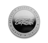 MOCIWORLD Atlético de Madrid - Moneda edición Especial con Escudo e inscripción Coraje y Corazón - Coleccionable - niquel - Producto Oficial