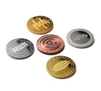 MOCIWORLD Atlético de Madrid - Pack de 5 Monedas edición Especial - ATELETI Plata, Estadio Oro, 1903 Oro, Escudo Antiguo Bronce, Coraje y Corazon Niquel - Coleccionable - Producto Oficial