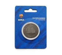 MOCIWORLD - FC Barcelona - Moneda edición Especial con Escudo y Grabado en Relieve La Masía - Coleccionable - niquel - Producto Oficial