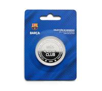 MOCIWORLD - FC Barcelona - Moneda edición Especial con Escudo y inscripción del Lema “Més Que un Club - Coleccionable - niquel - Producto Oficial