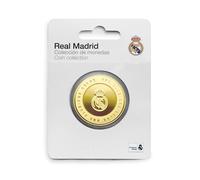MOCIWORLD Real Madrid - Moneda edición Especial con Escudo e inscripción One Club One Color - Coleccionable - Dorado - Producto Oficial