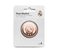 MOCIWORLD - Real Madrid - Moneda edición Especial con Escudo y año de su fundación 1902 - Coleccionable - Cobre - Producto Oficial